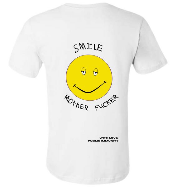 Smile Motherf***** Tee  by Billy Turner [WHITE]